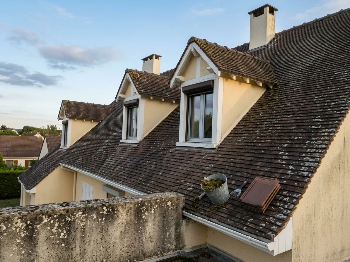 Démoussage de toiture à Mitry-Mory