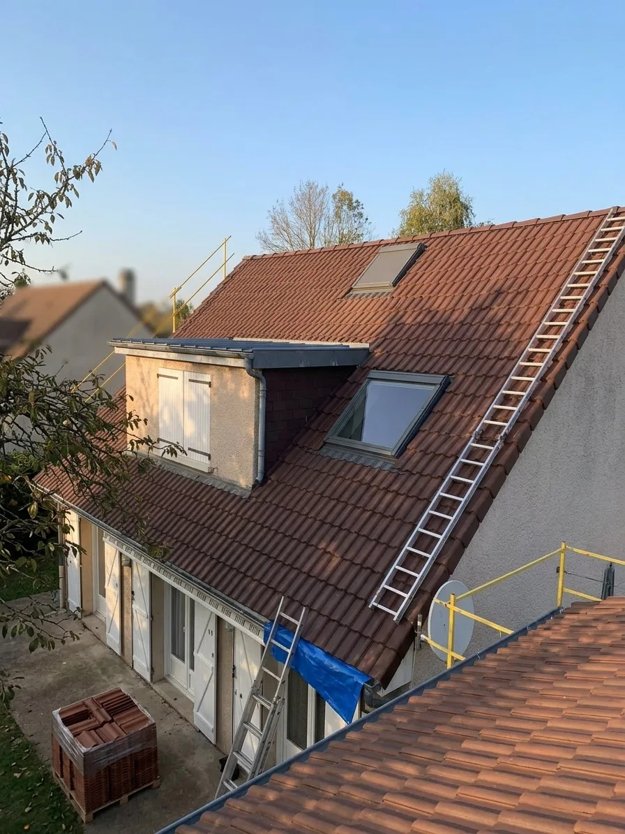 Démoussage de toiture à Mitry-Mory